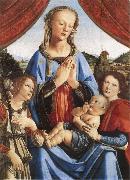 Leonardo there Vinci and Andrea del Verrocchio, madonna with the child and angels Leonardo Da Vinci